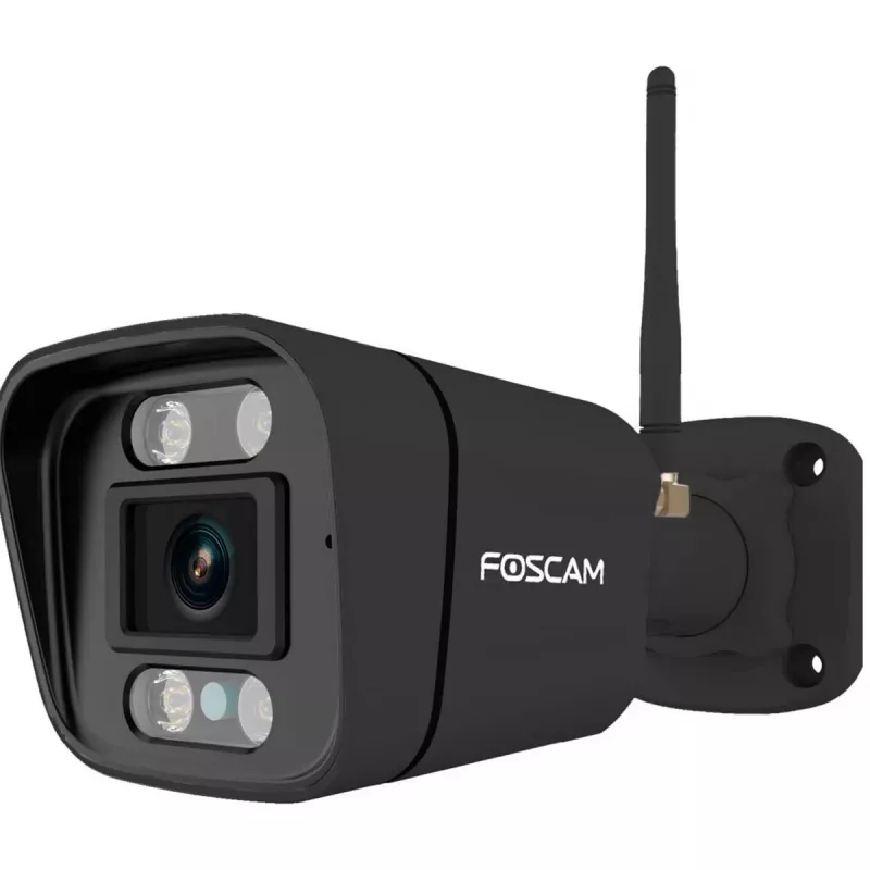 Foscam V8P ulkokäyttöön tarkoitettu bullet-WiFi-kamera, 8 MP 4K (3840x2160), kaksikaistainen WiFi, valonheitin, sireeni, yönäkö, musta