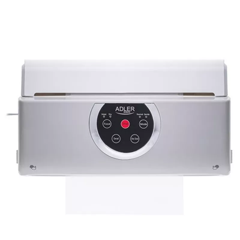 Tyhjiöpakkaaja Adler AD 4503, 130 W, tyhjiö -750…-800 mbar, pistoke Type-C, harmaa/valkoinen
