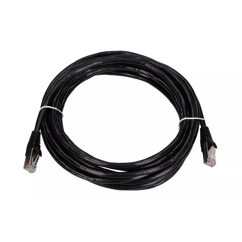 LAN-patchkaapeli Extralink Cat5e FTP 5 m, kupari-kierretty pari, RJ-45–RJ-45, musta