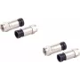 Koaksiaalinen F-puristusliitinsarja ShiverPeaks 85029-A-SET2 7 mm kaapelille, 2-osainen