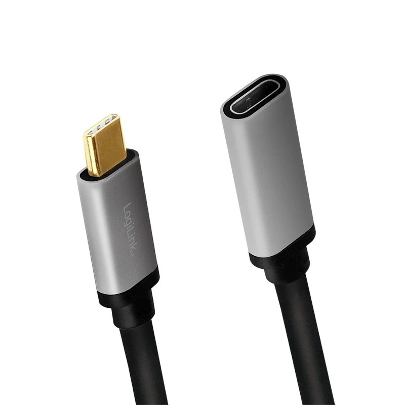 LogiLink USB-kaapeli USB 3.2 Gen 2 CUA0105 0,5 m USB-C musta harmaa