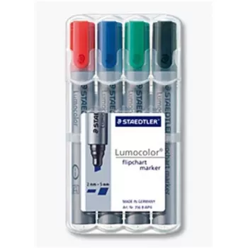 Staedtler 356 B WP4 fläppitaulutussien sarja, 4 kpl, musta sininen vihreä punainen