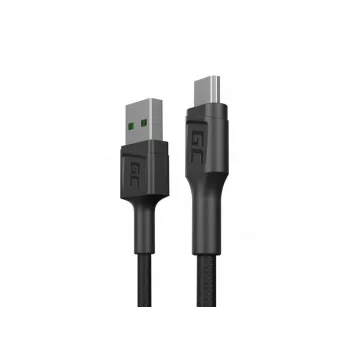 USB 2.0 -kaapeli Green Cell KABGC23, USB A - Micro-USB B, 0,3 m, musta