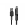 USB 2.0 -kaapeli Green Cell KABGC23, USB A - Micro-USB B, 0,3 m, musta