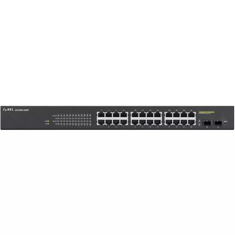 Zyxel GS1900-24HP hallittava Gigabit Ethernet (10/100/1000) 1U musta