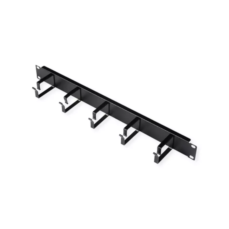 ROLINE 26.21.0263 19 tuuman kaapelinohjauspaneeli 1U, 40 x 60 mm, musta RAL 9005