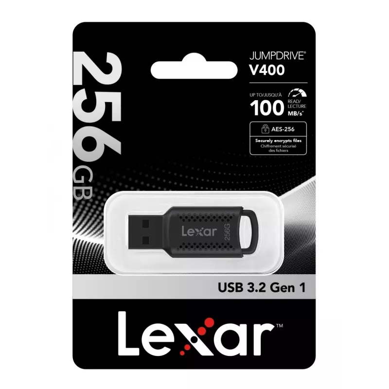 Lexar JumpDrive V400 USB-muistitikku 256 GB USB Type-A 3.2 Gen 1 (3.1 Gen 1) musta