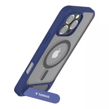 Torras Pstand Series kotelo iPhone 16 Pro -puhelimelle — sininen, ohut, kevyt suojakotelo