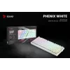 SAVIO PHENIX WHITE langaton mekaaninen näppäimistö, Gateron Red Pro, ABS