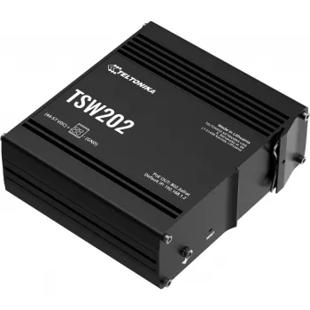 Teltonika TSW202 Managed L2 Gigabit Ethernet (10/100/1000) Power over Ethernet (PoE) alumiini, sininen