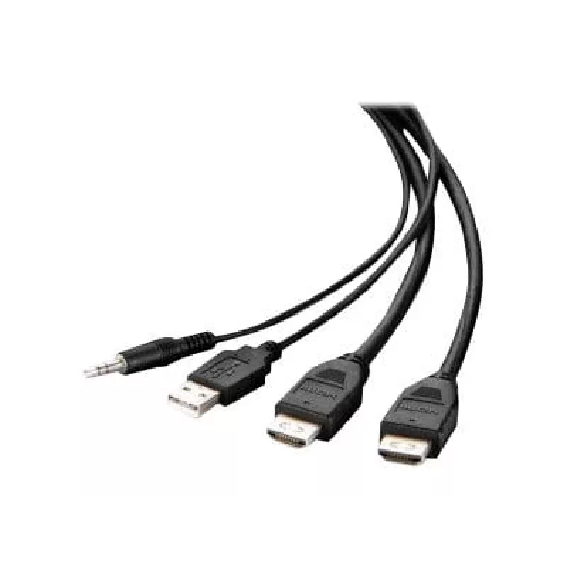 Belkin Secure KVM -yhdistelmäkaapeli - video- / USB- / audiokaapeli - TAA-yhteensopiva - USB, mini-liitäntä, HDMI (M)