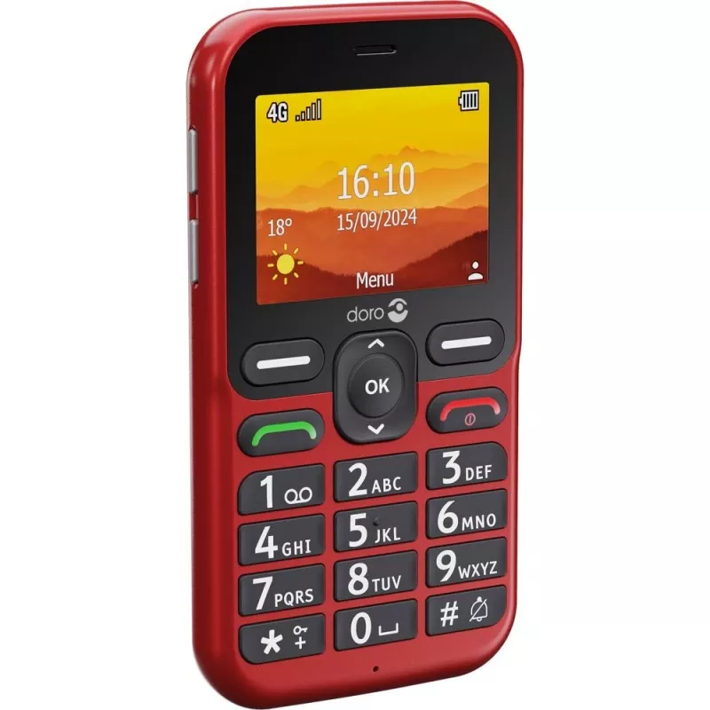 Doro Leva L10 4G, isonäppäinpuhelin, punainen (380571)