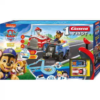 Carrera FIRST Paw Patrol Race 'N' Rescue kilparata-sarja 20063058, 3 vuodesta alkaen
