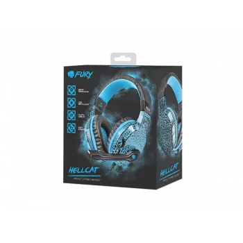 Kuulokkeet pelaajille Fury Hellcat LED-valaistus