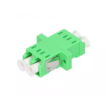 Extralink LC/APC yksimuotokuitu duplex -kuitusovitin, vihreä, LC/APC-urosliitin