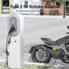 AKYGA AK-SC-E28 Type-2-Schuko-adapterikaapeli EV-latureille 16A 0,3m musta