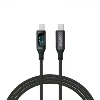 Savio USB-C - USB-C -kaapeli CL-174 1 m musta USB 3.2 Gen 1
