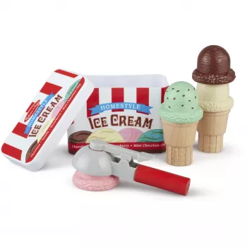 Melissa & Doug Scoop & Stack jäätelösarja leikkikeittiöön