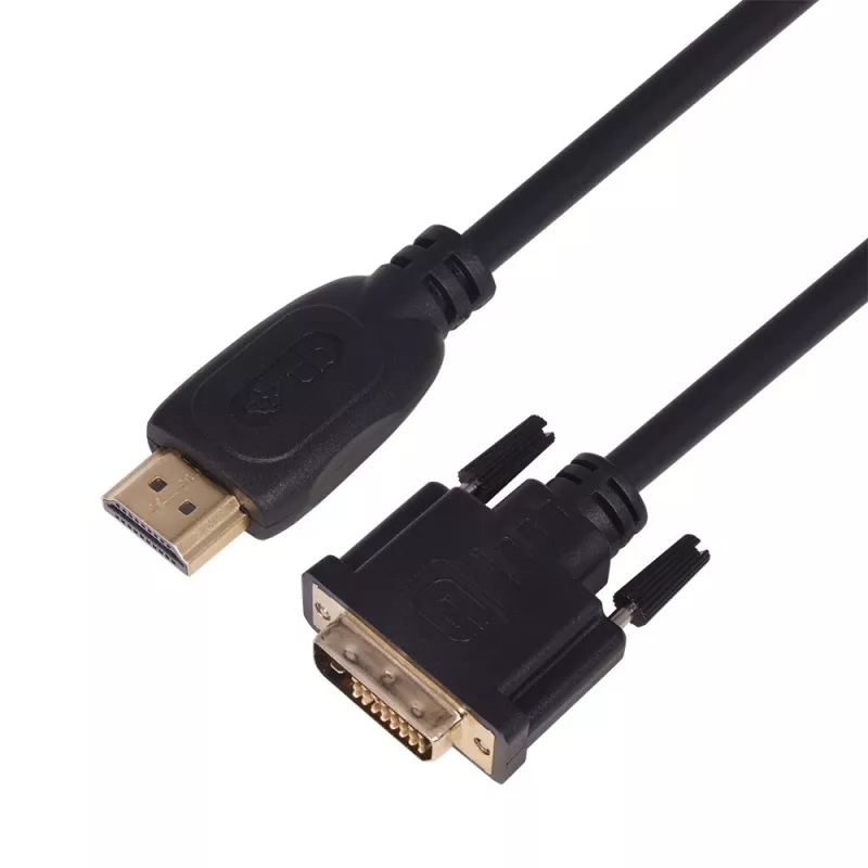TB HDMI-DVI-kaapeli 1,8 m kultapäällysteinen, DVI 24+1