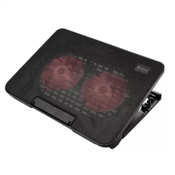 Kannettavan tietokoneen jäähdytysalusta SAVIO COS-02, 2 tuuletinta 14 cm, USB-käyttöinen, enintään 17,3 tuumaa, musta