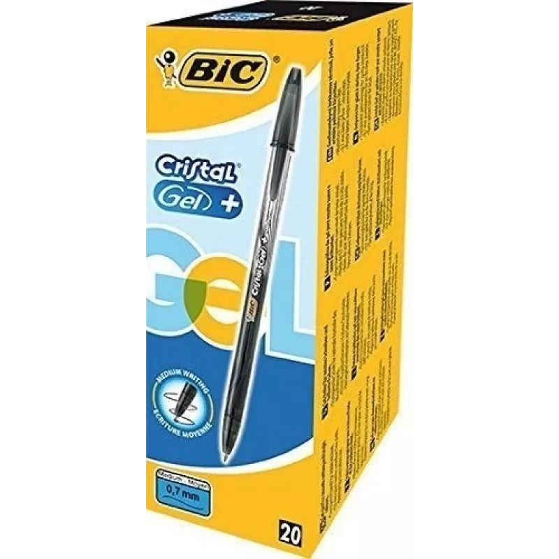 BIC geelikynä CRISTALGEL 0,7 mm, musta, 1 kpl 721286
