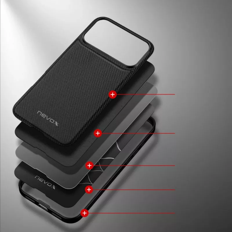 nevox StyleShell NYLO - iPhone 17 Pro Max 6.9 musta (2529)