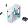PC-kotelo Jonsbo D41 MESH Midi Tower valkoinen