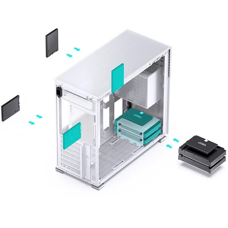 PC-kotelo Jonsbo D41 MESH Midi Tower valkoinen