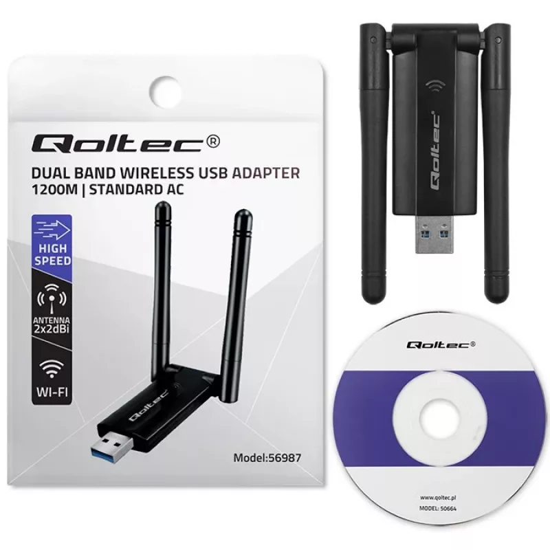 Nopea langaton USB-dual-WLAN-sovitin 2 X