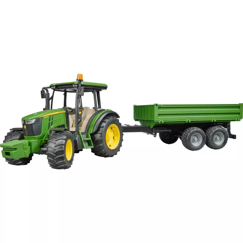 Traktorimalli BRUDER John Deere 5115 M kippikärryllä