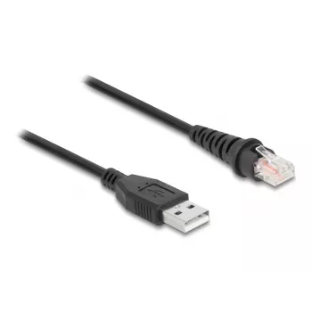 DeLOCK RJ50 / USB 2.0 Type-A -viivakoodilukijakaapeli 2 m