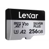 Muistikortti microSD 256GB C10 A2 U3 V30 205/150MB/s Silver Plus