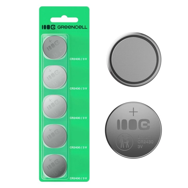 Nappiparisto Green Cell CR2430 3V — 5 kpl:n pakkaus