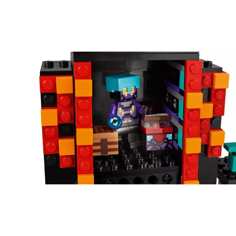 Rakennuslelu LEGO Minecraft setti 21279 Enderman-torni, 867 osaa, 2 minifiguuria, 450 mm korkeus