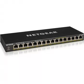 NETGEAR GS316P hallitsematon Gigabit Ethernet (10/100/1000) Power over Ethernet (PoE) musta
