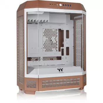 PC-kotelo Thermaltake The Tower 600 Midi-Tower, mokka – ATX/Micro-ATX/Mini-ITX, karkaistu lasi, 1x 3,5 tuumaa + 2x 2,5 tuumaa, 4x USB 3.2