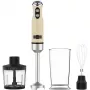 Käsivatkain CECOTEC Power Mixer RetroGelb 1200MAX Cream&Crush, 1200 W, useita nopeuksia, taikinakoukut ja vatkaimet