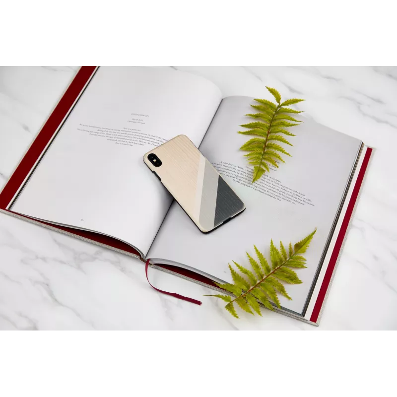 Puhelinkotelo man and wood iPhone XS Max — harmaa puku, musta
