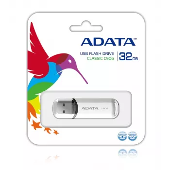 ADATA Classic Series C906 - USB-muistitikku - 32 GB - USB 2.0 - valkoinen