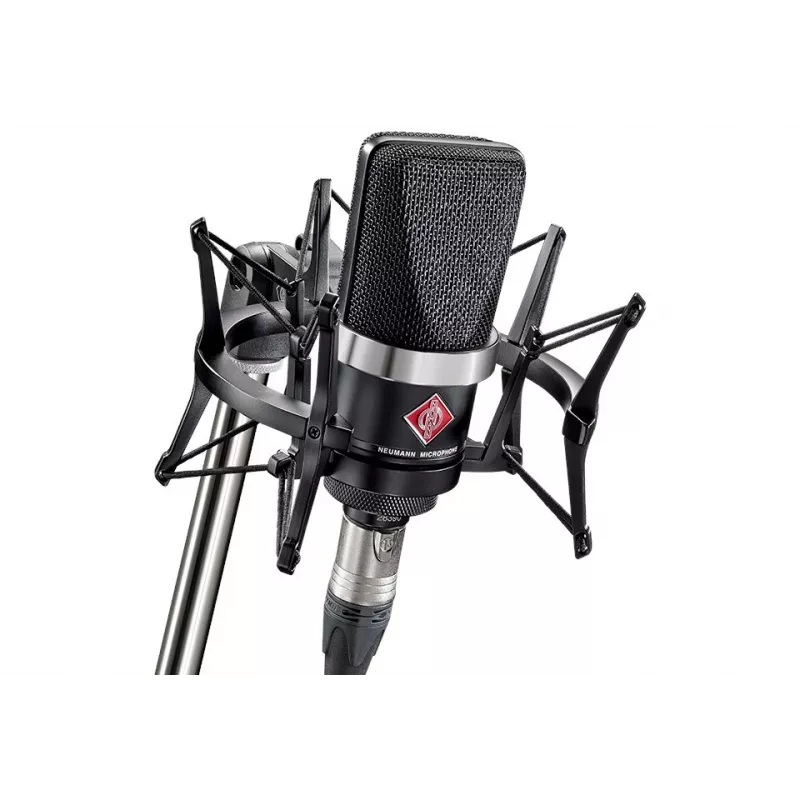 Neumann TLM 102 MT Studio-set – isokalvoinen kondensaattorimikrofoni ja iskunvaimennin, musta