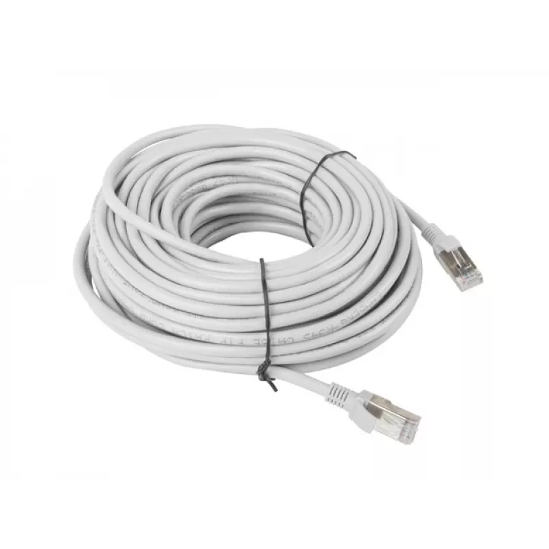 LANBERG verkkokaapeli Cat5e U/UTP RJ-45 - RJ-45 20 m harmaa, 26 AWG, CCA-johdin