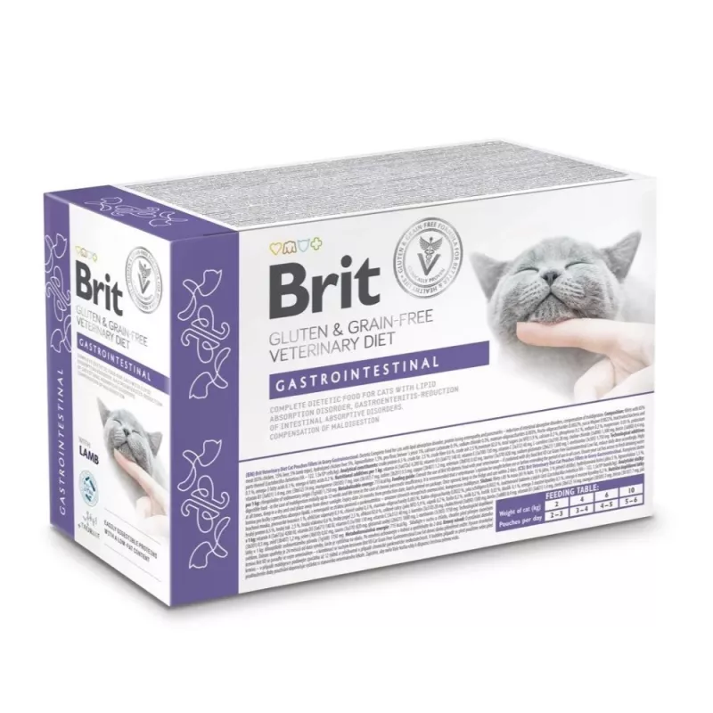 BRIT Veterinary Gastrointestinal Lamb - märkäruoka kissoille - 12x85g