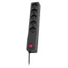 LESTAR ZX 510 G-A K.:CZ 5,0M ylijännitesuoja musta 5 pistorasiaa 230 V 5 m
