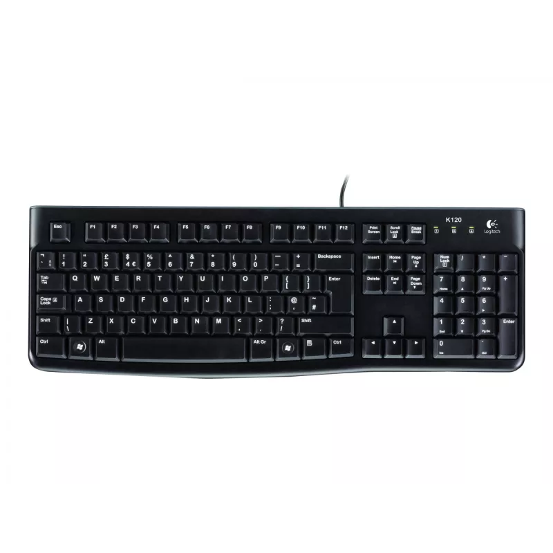 Työpöytä MK120, johdollinen, USB, QWERTZ, musta, hiiri mukana