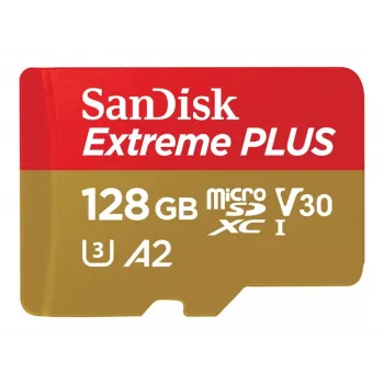 Western Digital Extreme Plus Microsdxc 128GB+SD-sovitin 200MB/S 90MB/S A2 C10 V3 (SDSQXBD-128G-GN6MA)