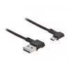 USB-kaapeli DeLOCK EASY-USB 2.0 Type-A – Micro-B uros 0,5 m musta