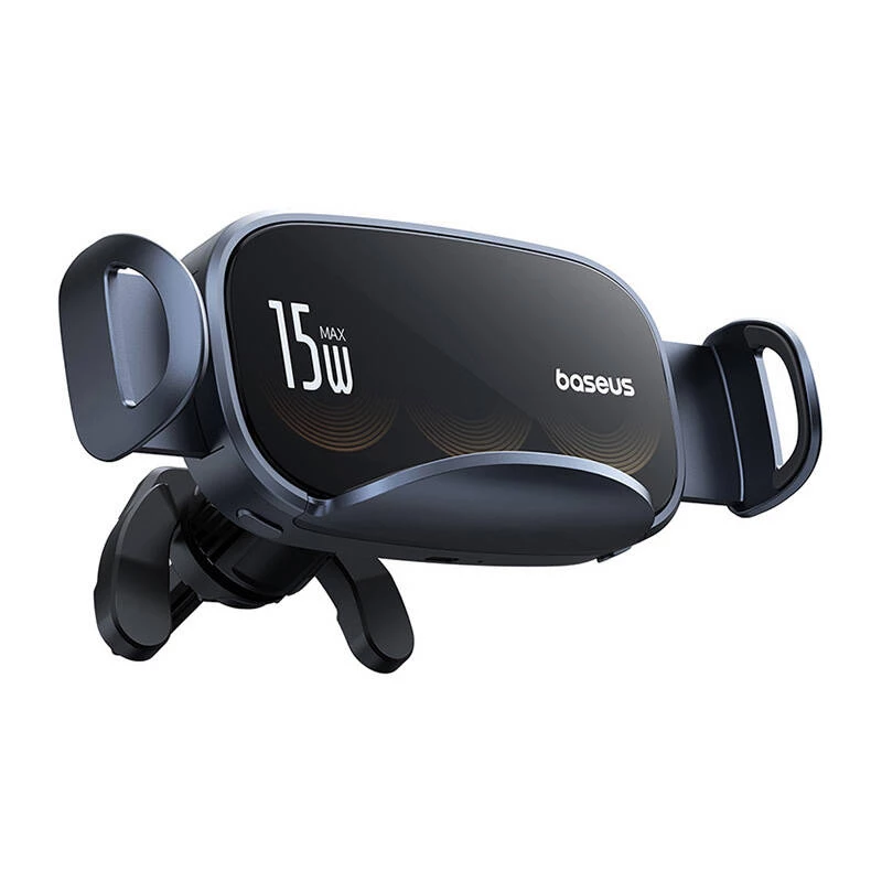 Baseus LightChaser BS-CM029 15 W langattomasti lataava autopuhelinteline tuuletusaukkoon, musta
