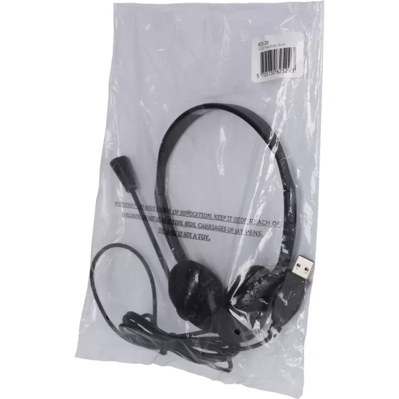 Advanced Accessories USB-kuulokemikrofoni mikrofonilla - musta
