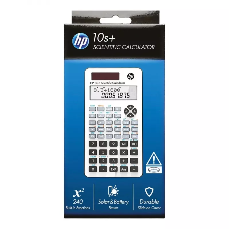 HP 10s+ tieteislaskin, valkoinen