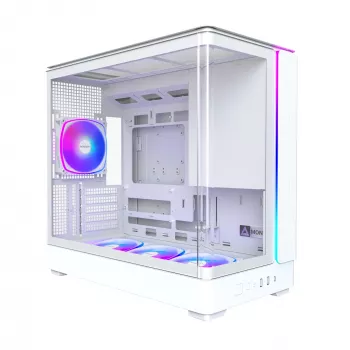 PC-kotelo Montech KING 15 PRO valkoinen — Micro ATX / Mini-ITX, Midi Tower